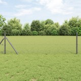 VidaXL Gard hexagonal Gri 0,4x100 m Oțel