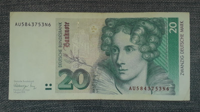 20 Mark 1991 Germania / marci / seria 5843753 foto