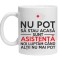 Cana alba personalizata &quot;nu pot sta acasa - sunt asistenta...&quot;, INOVATIX&reg;. 330ml