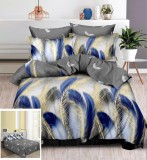 Lenjerie Pat Cleopatra Sf028, Bumbac, 4 Piese, Fara Elastic, Alb, Albastru, Gri