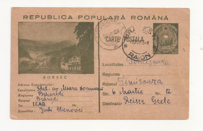 RS1 Carte Postala Romania - circulata 1953 Bucuresti-Timisoara foto
