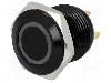 Intrerupator anti-vandalism, OFF-(ON), &Oslash;16mm, ONPOW, GQ16F-10E/J/G/12V/A