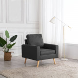 vidaXL Fotoliu, gri &icirc;nchis, material textil