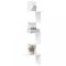 Gossi raft de perete de colt, alb, 32x32x127,5 cm, pal