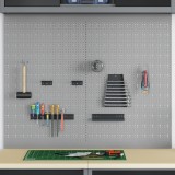vidaXL Set Plăci de Prindere 2 cu 8 Accesorii, Gri, 50x80 cm Oțel