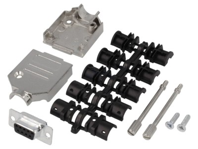 Conector D-Sub 9 PIN mamă negru foto
