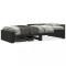 Gossi cadru de pat, negru, 75x190 cm, lemn prelucrat