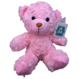 Ursulet de plus roz clasic Russ 18cm pretabil aranjament lumanare botez