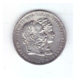 Moneda 2 gulden / 2 forint 1879 Jubileul de argint Francisc Iosif - REPLICA