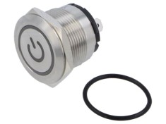 Comutator anti-vandalism E-SWITCH PVHC7 2 poziții SPST 20A 250VAC IP67 LED albastru