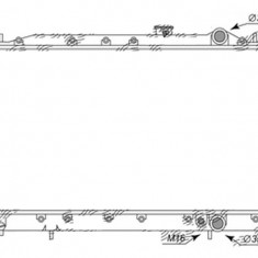Radiator racire Mitsubishi Colt, 10.1987-01.1992, motor 1.6 T, 92 kw; 1.8, 100 kw, benzina, 1.8 D, 44 kw, diesel, cutie manuala, cu/fara AC, 658x375x
