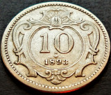Cumpara ieftin Moneda istorica 10 HELLER - AUSTRIA (AUSTRO-UNGARIA), anul 1893 *cod 5164, Europa