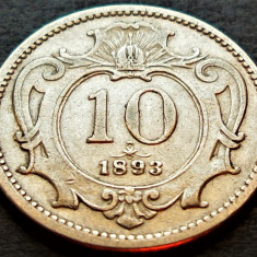 Moneda istorica 10 HELLER - AUSTRIA (AUSTRO-UNGARIA), anul 1893 *cod 5164