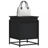 vidaXL Cutie de depozitare cu capac negru 40x40x51,5 cm lemn prelucrat