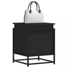 vidaXL Cutie de depozitare cu capac negru 40x40x51,5 cm lemn prelucrat