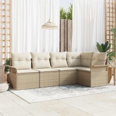 vidaXL Set de canapele pentru grădină 5 pcs 242.5 x 132.5 x 85 cm