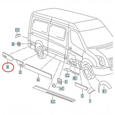 Bandou aripa Mercedes Sprinter 209-524, 07.2006-10.2013, Vw Crafter (2e), 12.2005-04.2017, Spate, partea Dreapta, partea din Spate, Aftermarket