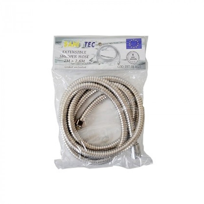 Furtun extensibil pentru dus Sanitec, 2-2.6 m