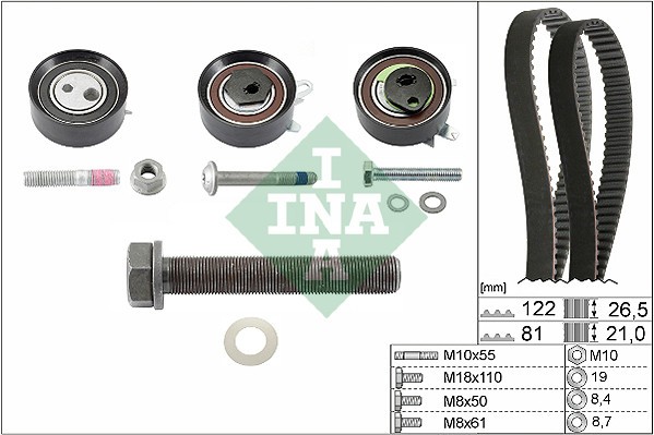 INA 530 0484 10 Set curea de distributie