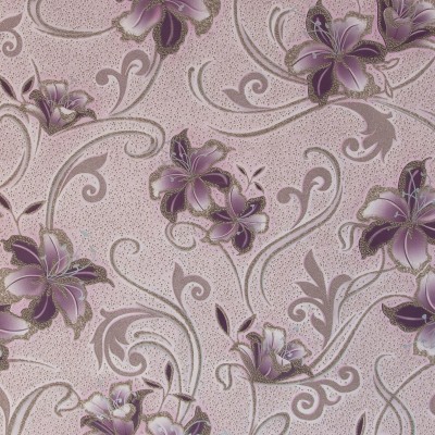 Tapet floral, gri, mov, dormitor, living, Akryl, 30202 foto