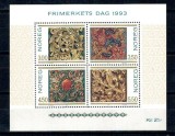 Norvegia 1993 - Ziua marcii postale, sculptura in lemn, bloc neu