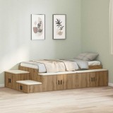Cumpara ieftin Cadru de pat cu depozitare Stejar Artizanal 80 cm