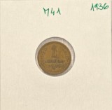 741 Uniunea Sovietica URSS Soviet Union Russia 1 Kopeck copeica 1936 Y#98