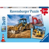 Cumpara ieftin Puzzle Utilaje Constructii, 3X49 Piese, Ravensburger