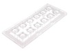 Lentilă LED Transparentă Dreptunghiulară 50-67&deg; 11.4mm