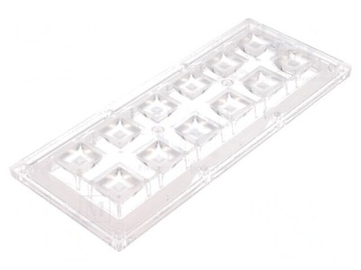 Lentilă LED Transparentă Dreptunghiulară 50-67&amp;deg; 11.4mm foto