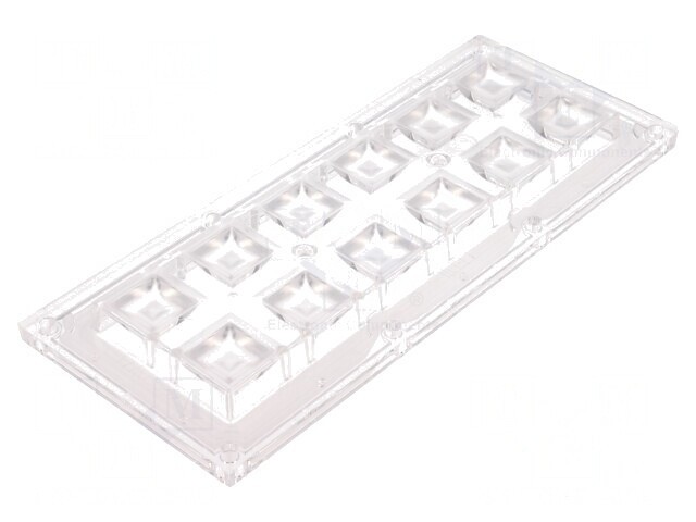 Lentilă LED Transparentă Dreptunghiulară 50-67&deg; 11.4mm