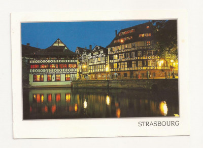 FR2 -Carte Postala - FRANTA -Strasbourg (Bas-Rhin ) Le rue du Bain. circulata 94 foto