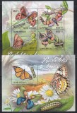Guineea Bissau 2012 - Fluturi și larve, Bloc + Colita, MNH, Nestampilat