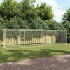 Cușcă pentru c&acirc;ine Argintiu 800 x 200 x 256 cm Oțel Galvanizat, vidaXL