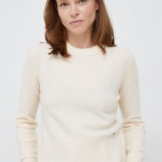 Pepe Jeans pulover din amestec de lana femei, culoarea bej,