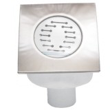 Cumpara ieftin Sifon din metal pentru pardoseala, cu iesire jos, 150 x 150 mm, iesire 50 mm