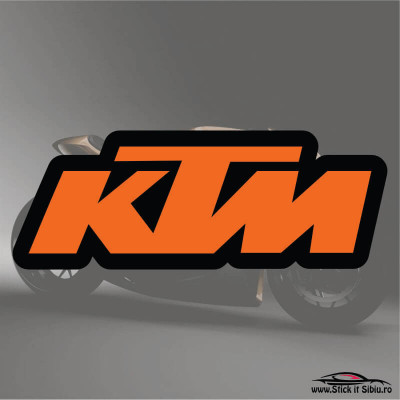 KTM-MODEL 3-STICKERE MOTO - 10 cm. x 3.71 cm. foto