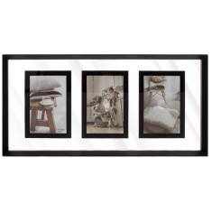 Rama foto decorativa din MDF, Neirini, Negru, 50 x 25 cm foto