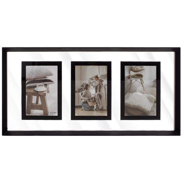 Rama foto decorativa din MDF, Neirini, Negru, 50 x 25 cm