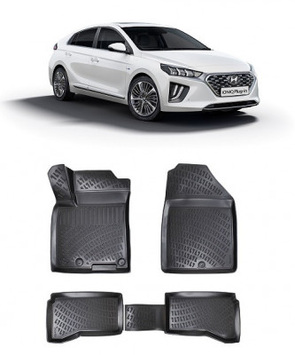 Set Covorase Auto Cauciuc Dedicate Hyundai Ioniq Hybrid 2017-2021 foto