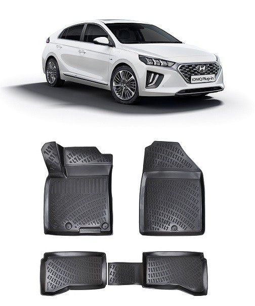 Set Covorase Auto Cauciuc Dedicate Hyundai Ioniq Hybrid 2017-2021