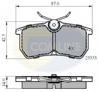 Set placute frana,frana disc FORD FIESTA V (JH, JD) (2001 - 2010) COMLINE CBP0705 foto