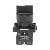 Selector 3 pozitii negru cu retinere 2NO, 400V/10A, LAY5-ED33 Breckner Germany