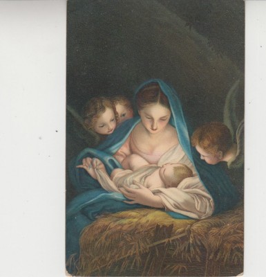 D11 A 48 - Felicitare de colectie - tematica religioasa - anii 1920 foto