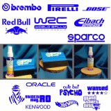 Cumpara ieftin Set 13 Stickere Auto Albastre Premium , Brembo, Pirelli, Red Bull, WRC, Dakar, GTA V E i altele