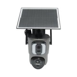 Camera supraveghere cu lentila duala 6MP, 4G, WIFI 2.4 GHz cu panou solar, baterie 13500 mAh, PTZ control, senzor miscare, detectie umana PIR, smart