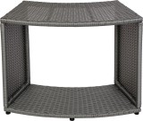 Masa suport MSpa pentru jacuzzi rotund, design ratan, 80x30x58 cm
