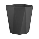 Ghiveci decorativi octogonali din plastic antracit, CMCLASS