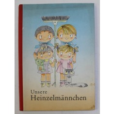 UNSERE HEINZELMANNCHEN von EVA SONNTAG , GRAPHISCHE GESTALTUNG von INGE UHLICH , 1962