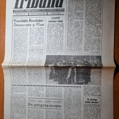 ziarul tribuna 14 ianuarie 1990-ziar din jud. sibiu,articol revolutia romana